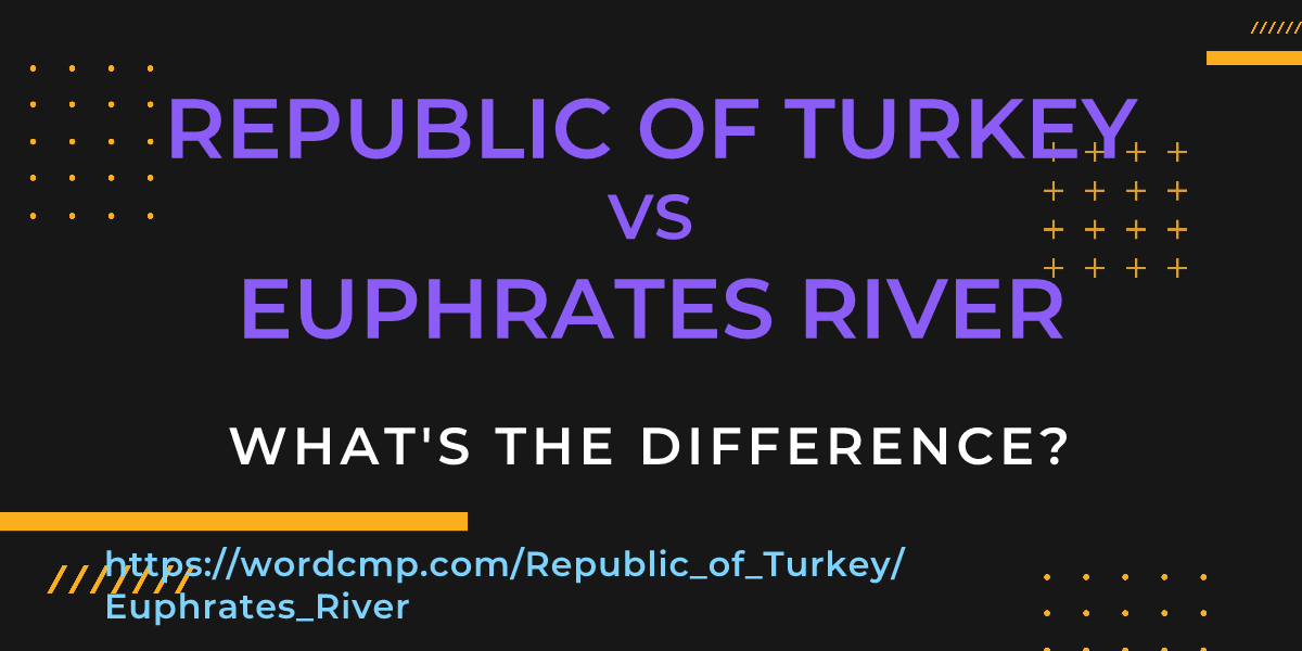 Difference between Republic of Turkey and Euphrates River