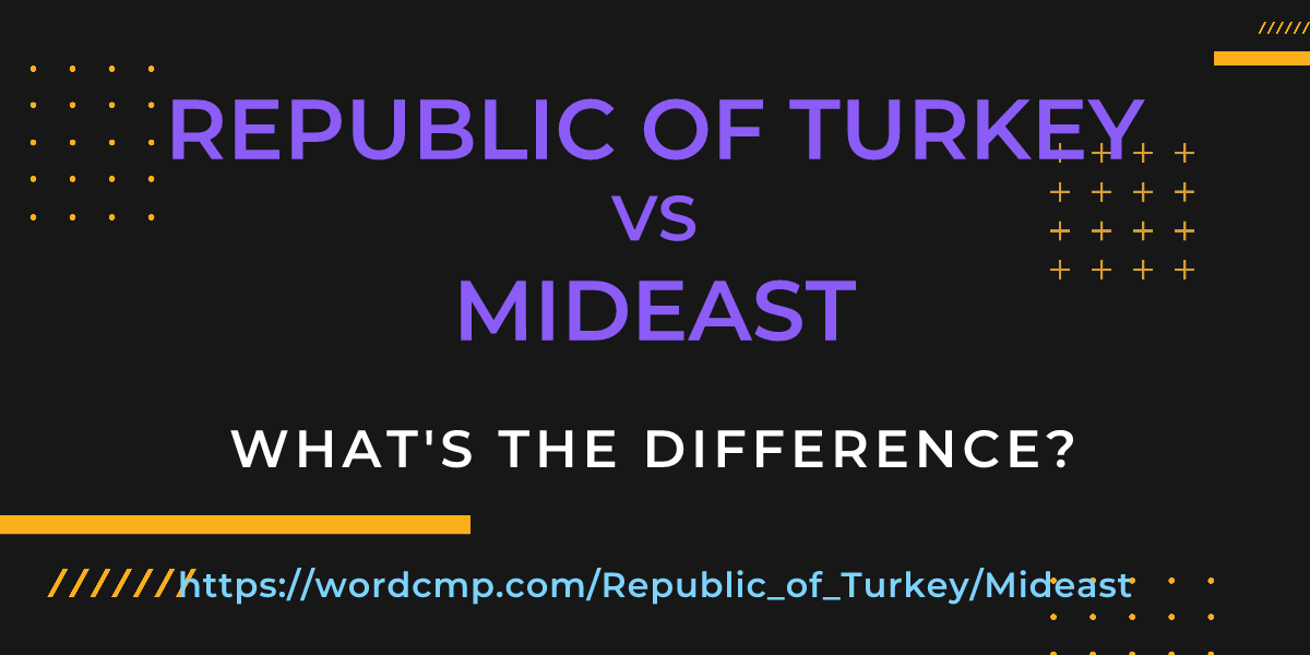 Difference between Republic of Turkey and Mideast