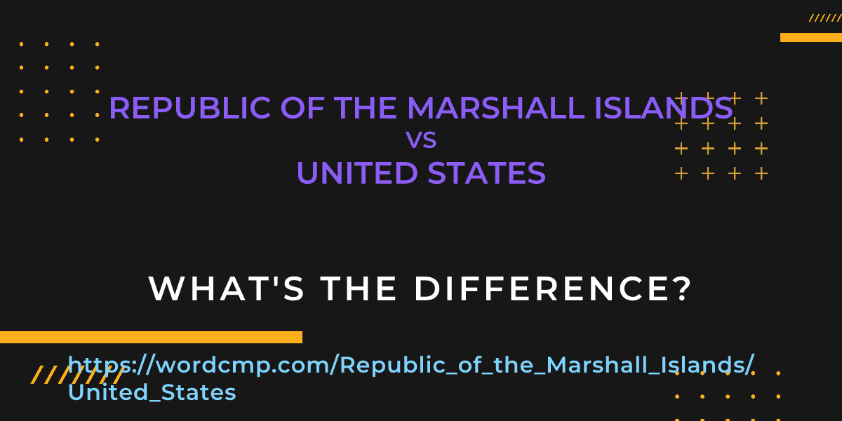 Difference between Republic of the Marshall Islands and United States
