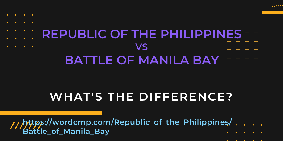 Difference between Republic of the Philippines and Battle of Manila Bay