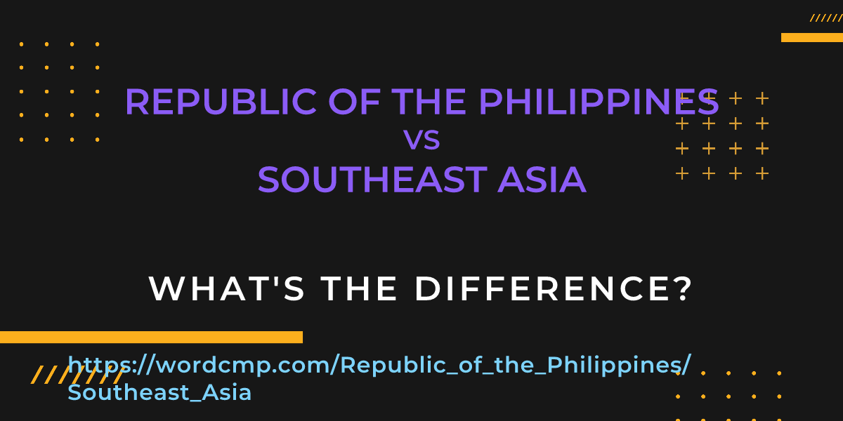 Difference between Republic of the Philippines and Southeast Asia