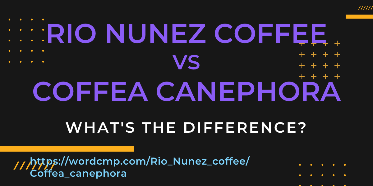 Difference between Rio Nunez coffee and Coffea canephora