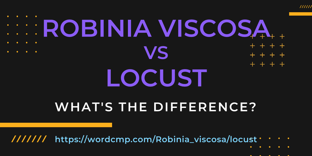 Difference between Robinia viscosa and locust