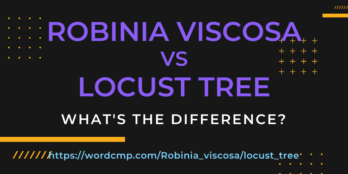 Difference between Robinia viscosa and locust tree