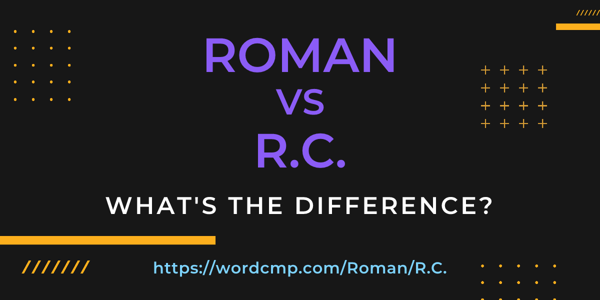 Difference between Roman and R.C.