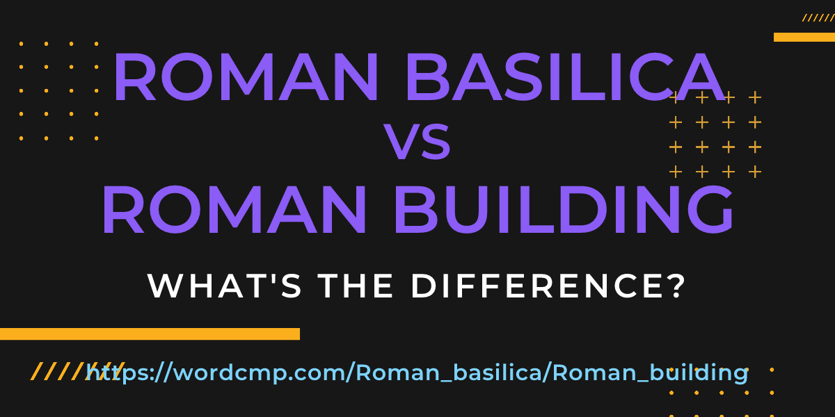 Difference between Roman basilica and Roman building