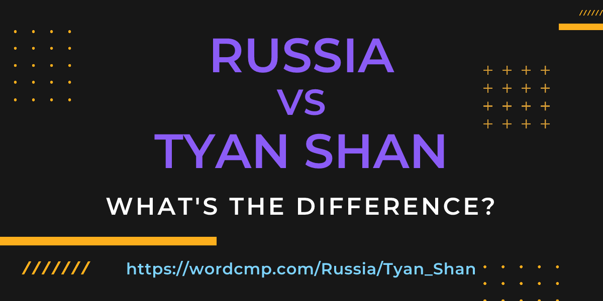 Difference between Russia and Tyan Shan