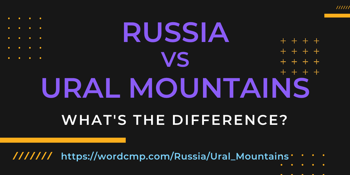 Difference between Russia and Ural Mountains