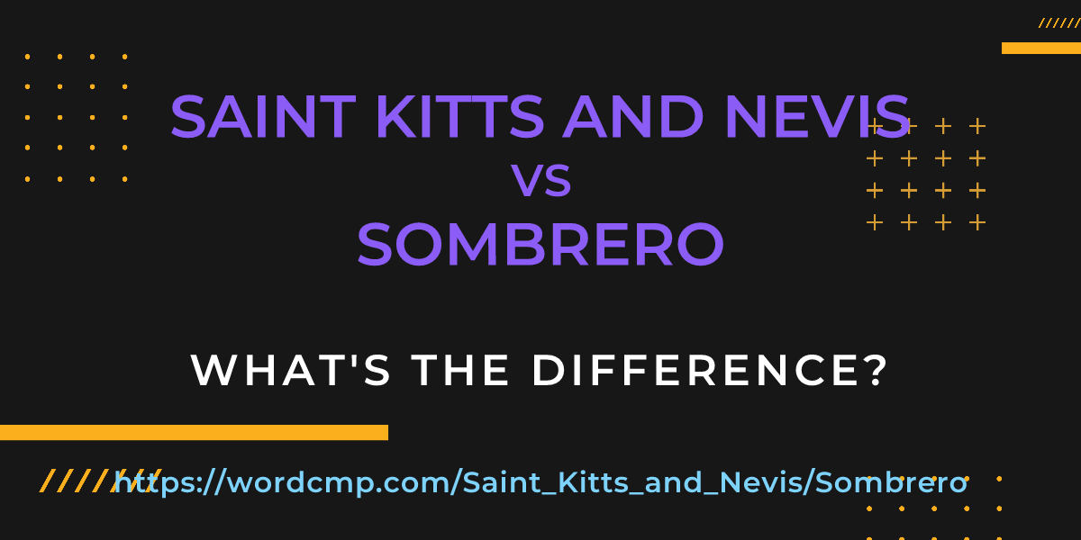 Difference between Saint Kitts and Nevis and Sombrero