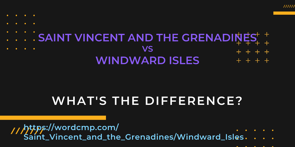 Difference between Saint Vincent and the Grenadines and Windward Isles