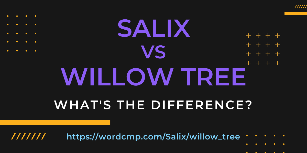 Difference between Salix and willow tree