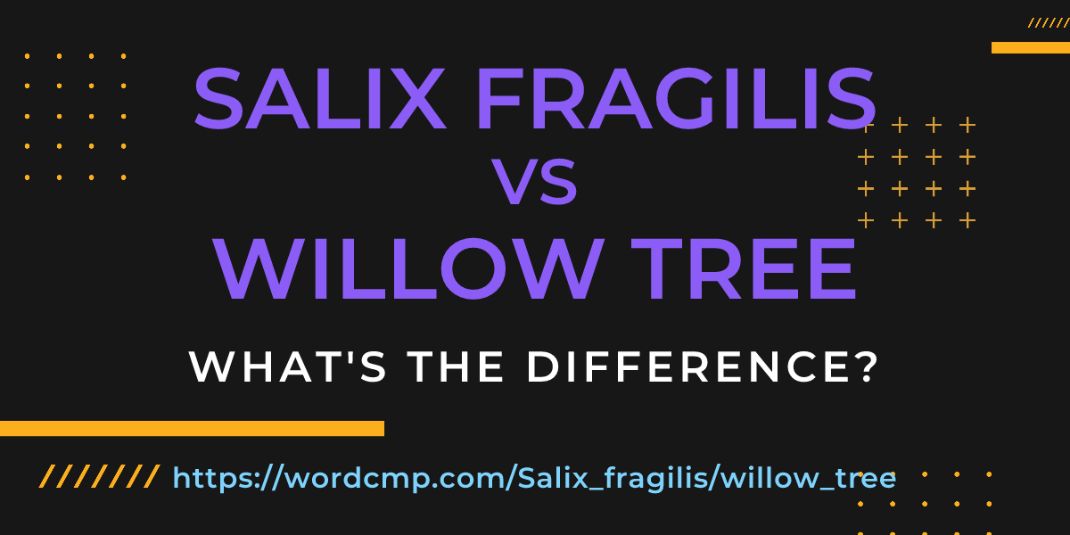 Difference between Salix fragilis and willow tree