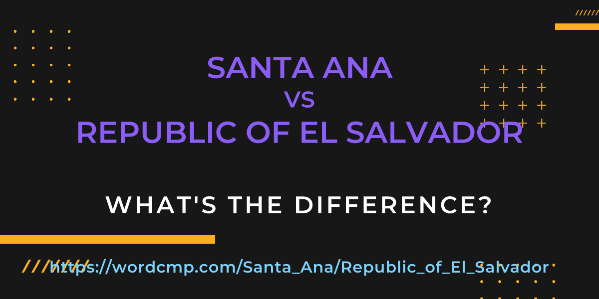 Difference between Santa Ana and Republic of El Salvador