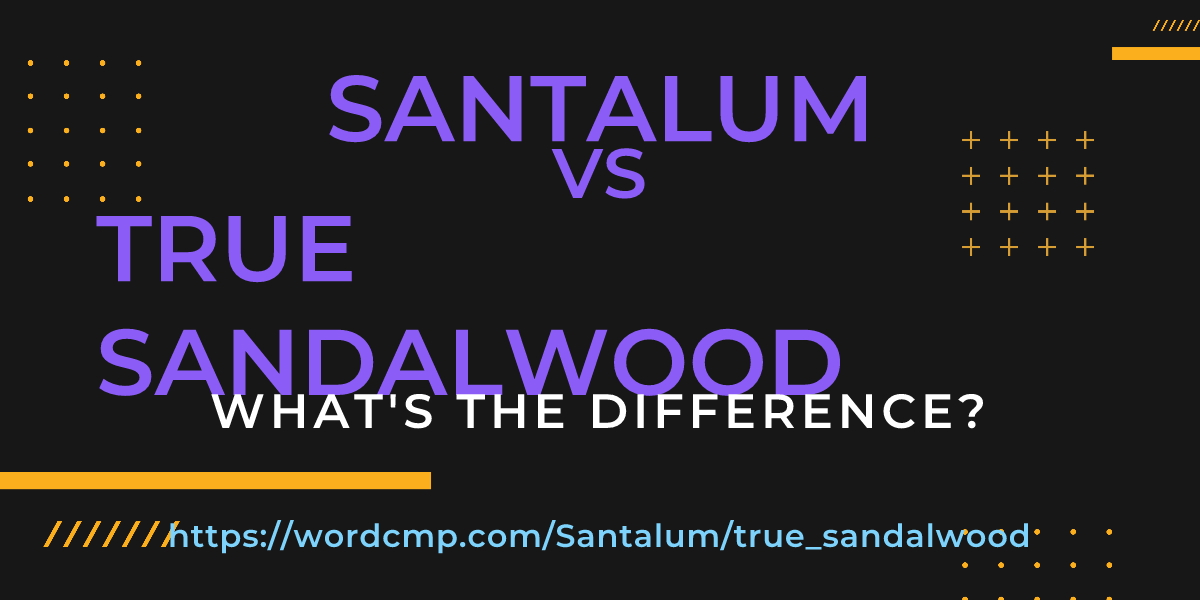 Difference between Santalum and true sandalwood