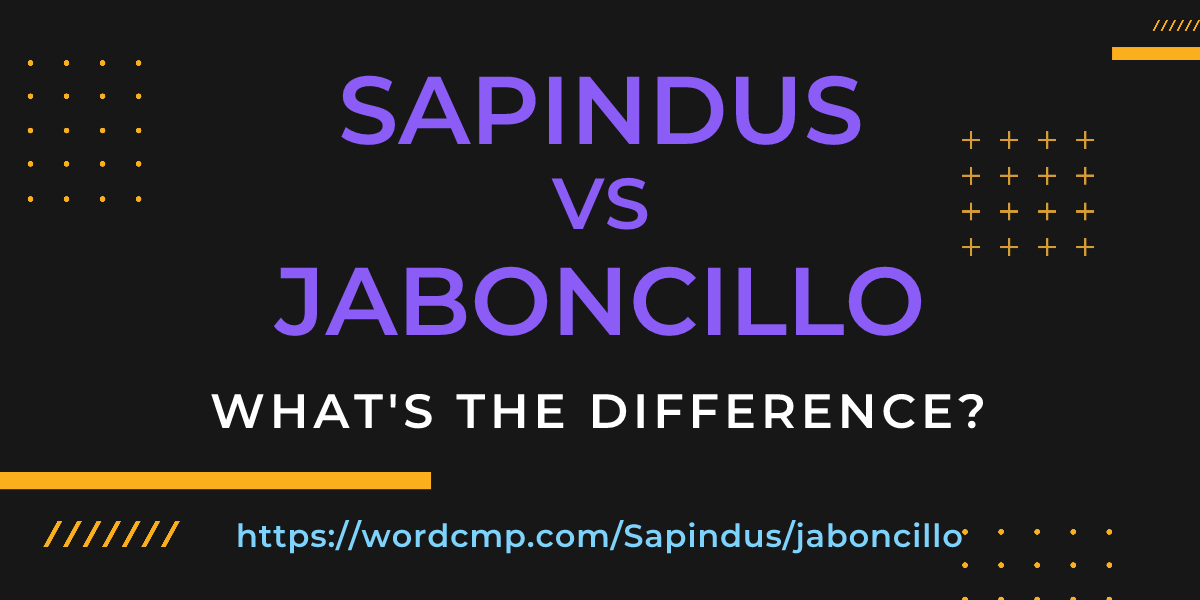 Difference between Sapindus and jaboncillo