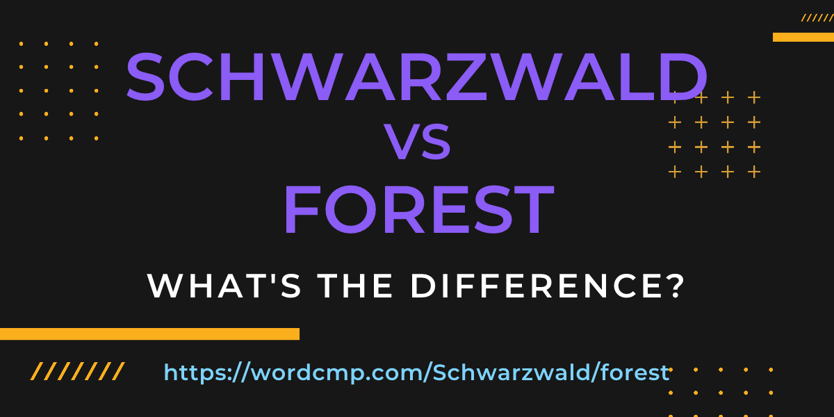 Difference between Schwarzwald and forest