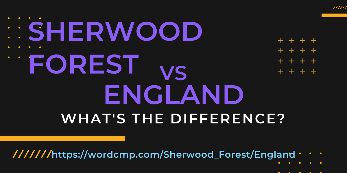 Difference between Sherwood Forest and England