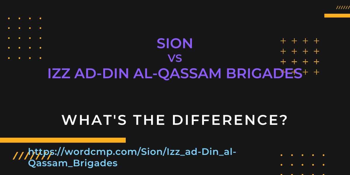 Difference between Sion and Izz ad-Din al-Qassam Brigades