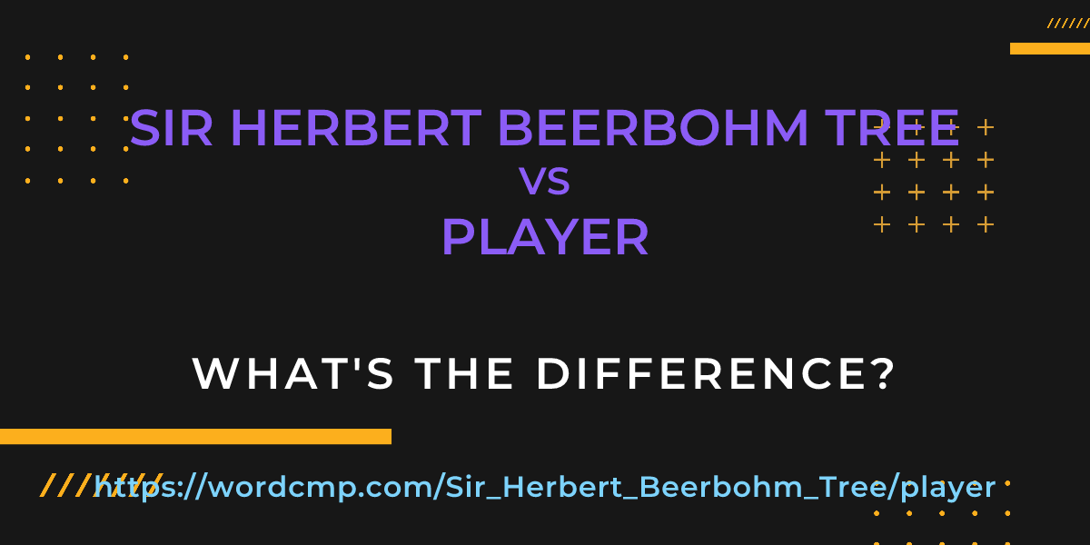 Difference between Sir Herbert Beerbohm Tree and player