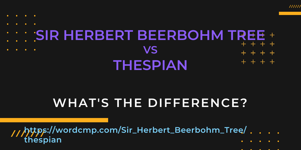 Difference between Sir Herbert Beerbohm Tree and thespian