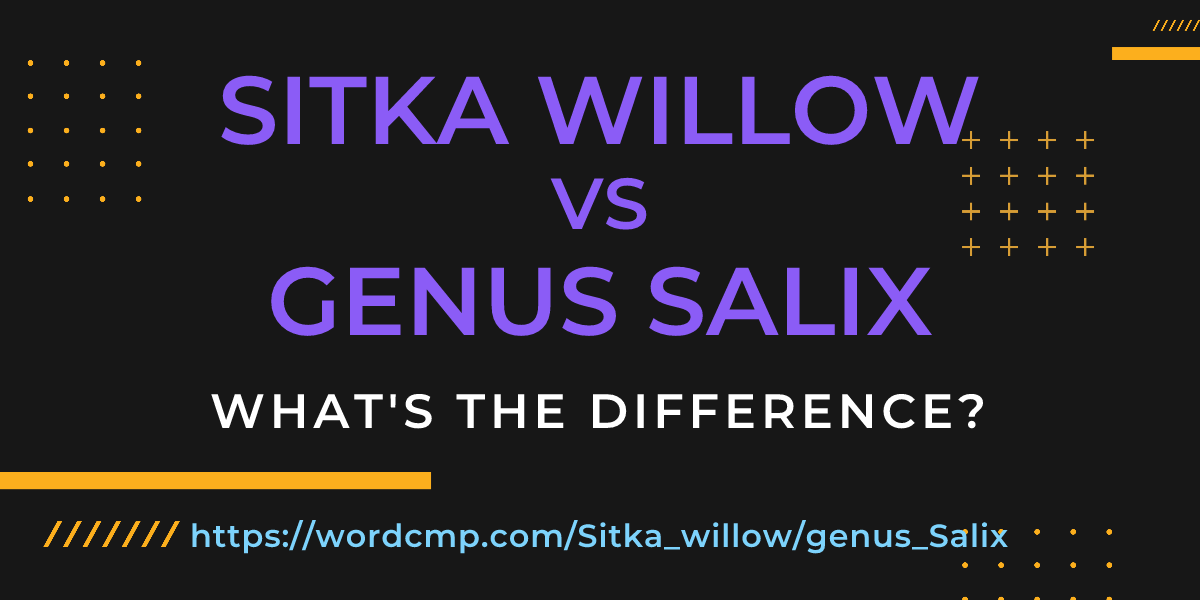 Difference between Sitka willow and genus Salix