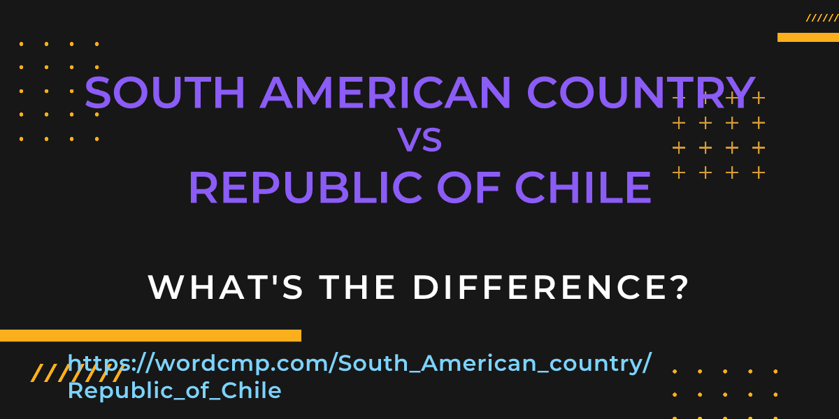 Difference between South American country and Republic of Chile