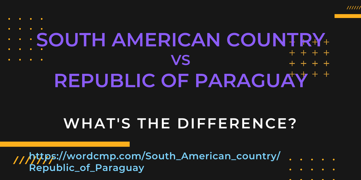 Difference between South American country and Republic of Paraguay