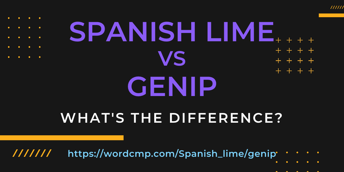 Difference between Spanish lime and genip