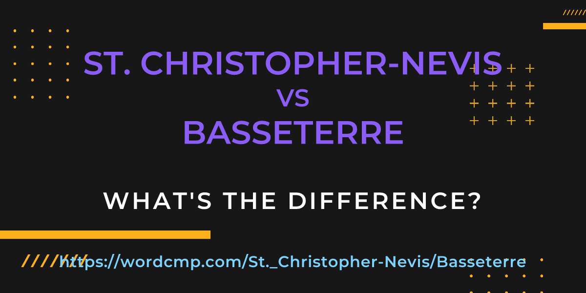 Difference between St. Christopher-Nevis and Basseterre