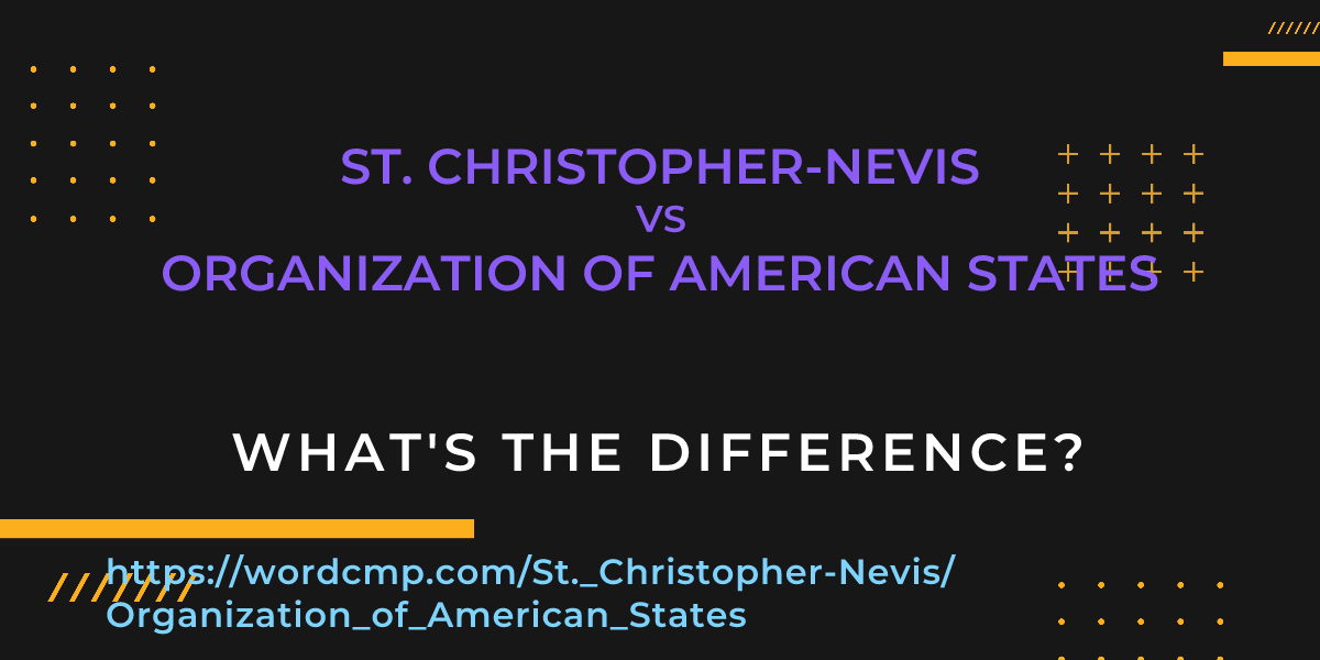 Difference between St. Christopher-Nevis and Organization of American States