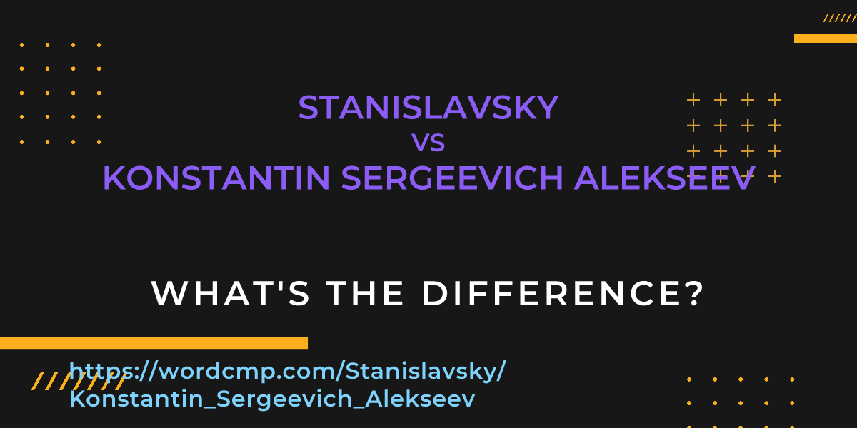 Difference between Stanislavsky and Konstantin Sergeevich Alekseev