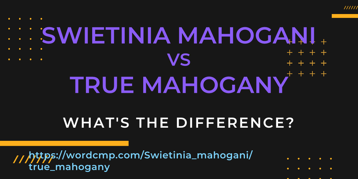 Difference between Swietinia mahogani and true mahogany