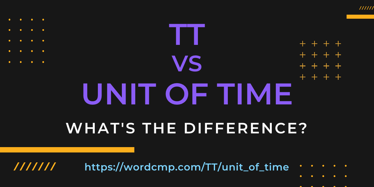 Difference between TT and unit of time