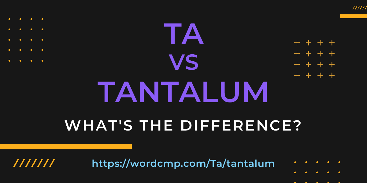 Difference between Ta and tantalum
