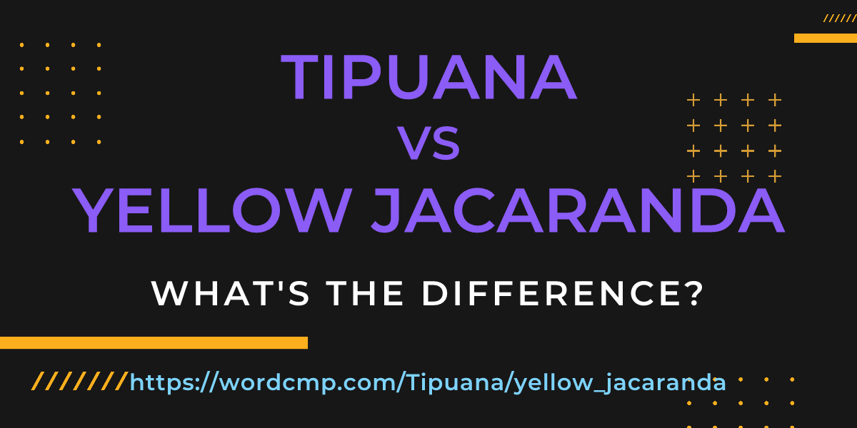 Difference between Tipuana and yellow jacaranda