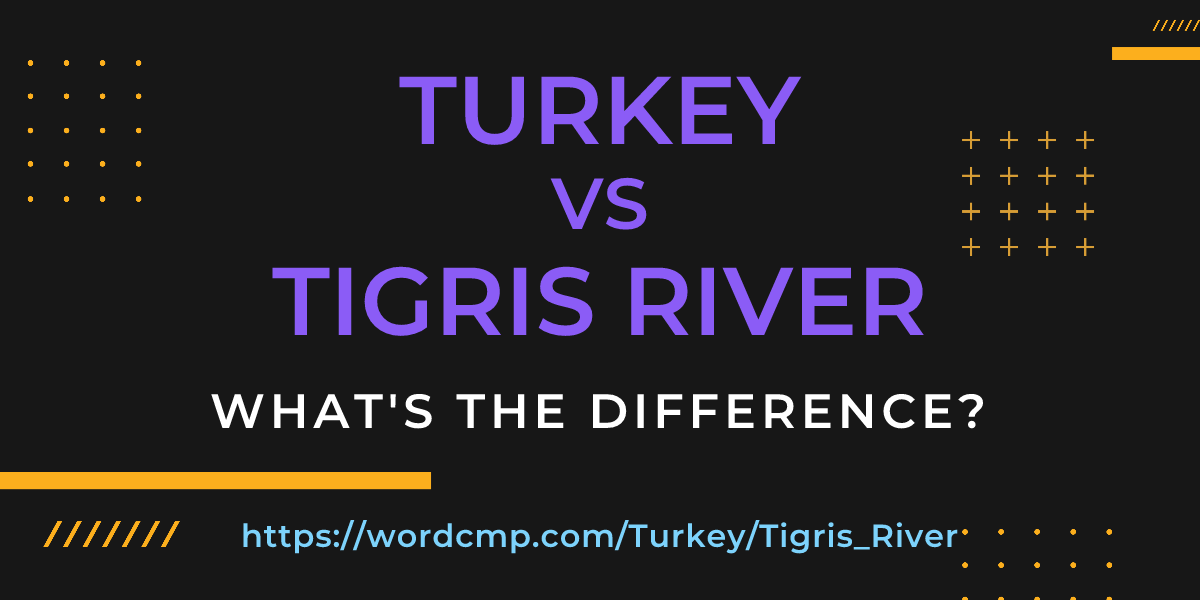 Difference between Turkey and Tigris River