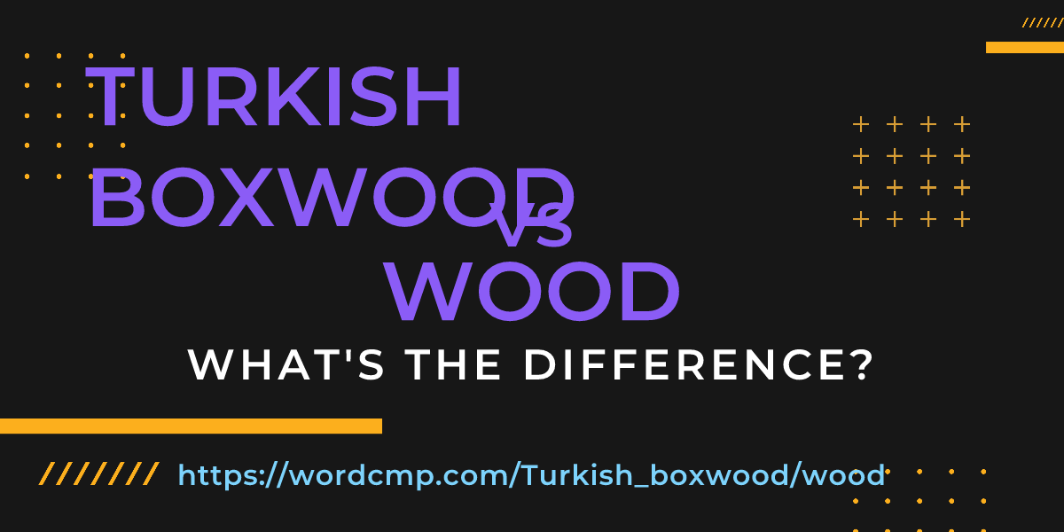 Difference between Turkish boxwood and wood