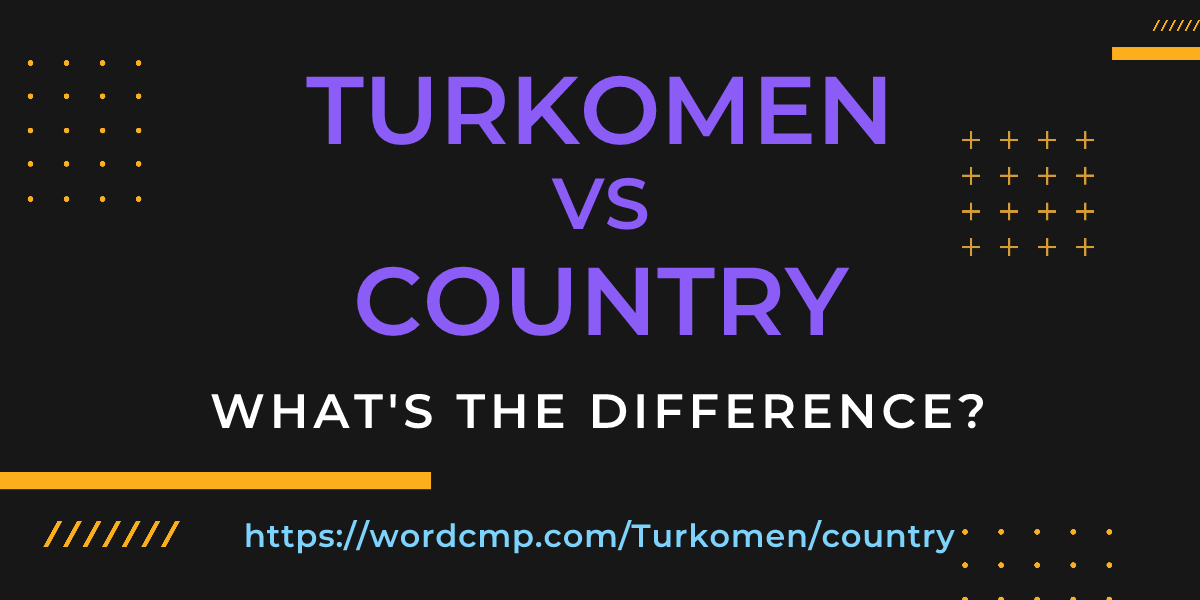 Difference between Turkomen and country