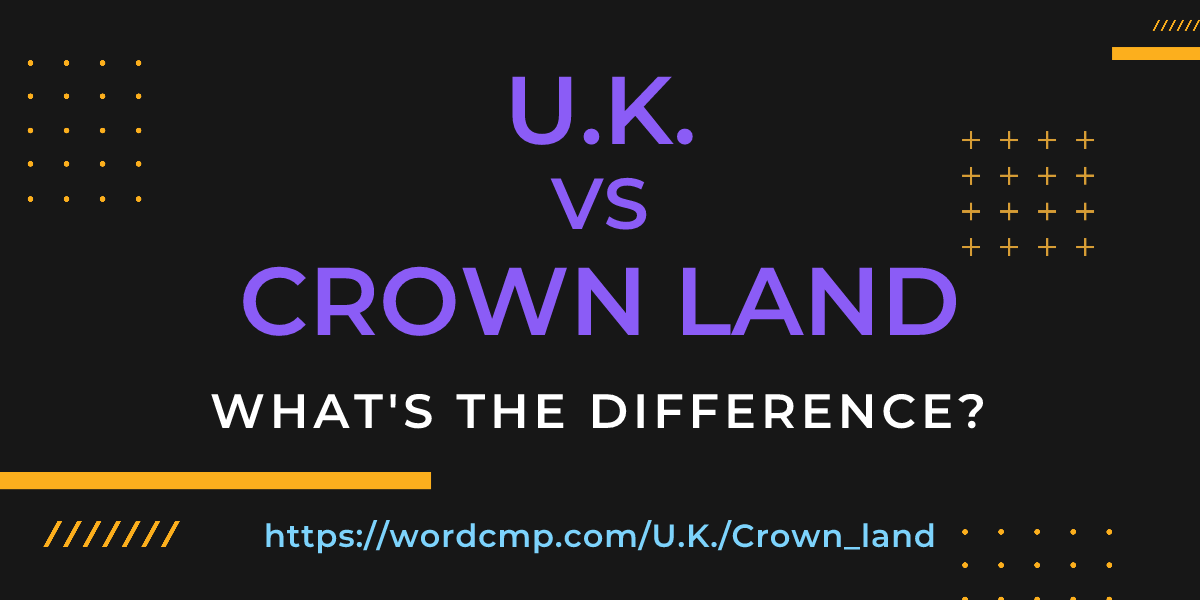 Difference between U.K. and Crown land