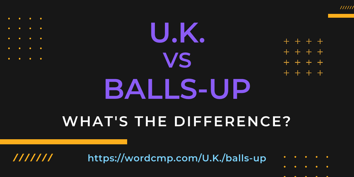Difference between U.K. and balls-up