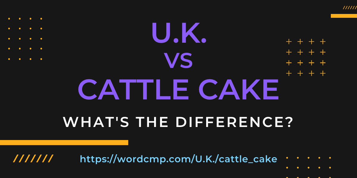 Difference between U.K. and cattle cake