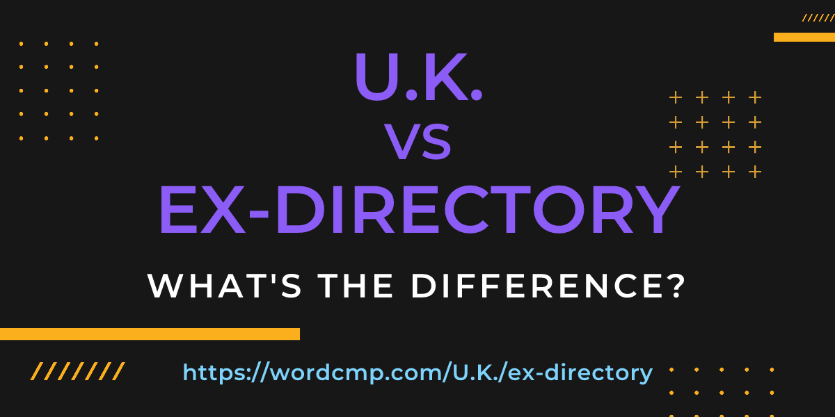Difference between U.K. and ex-directory