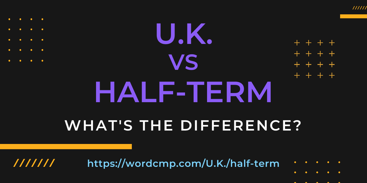 Difference between U.K. and half-term