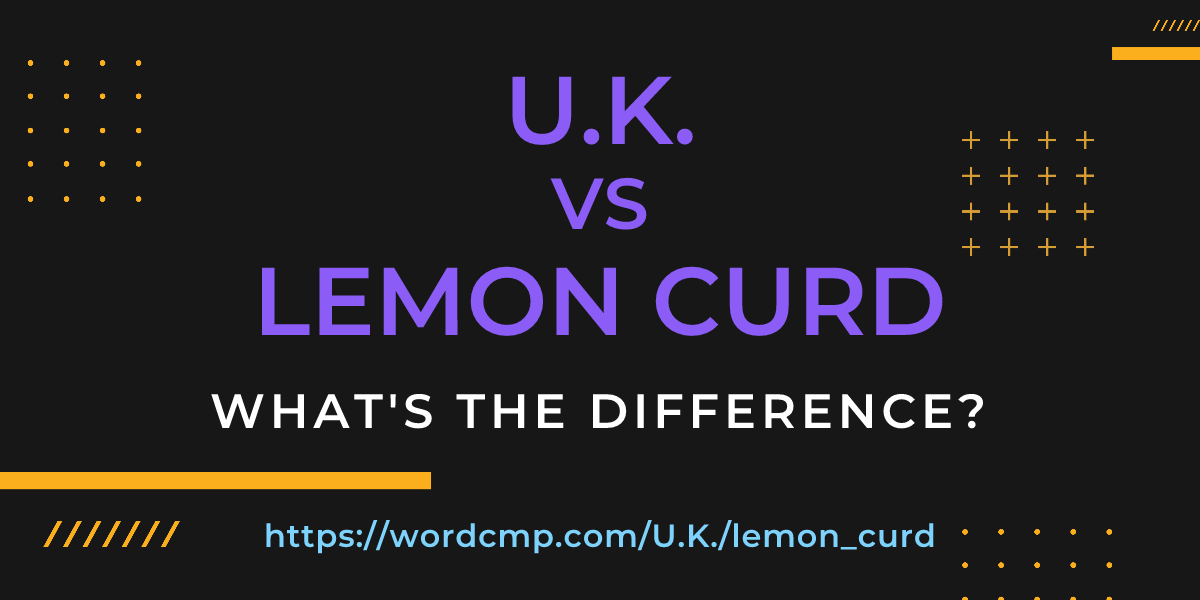 Difference between U.K. and lemon curd