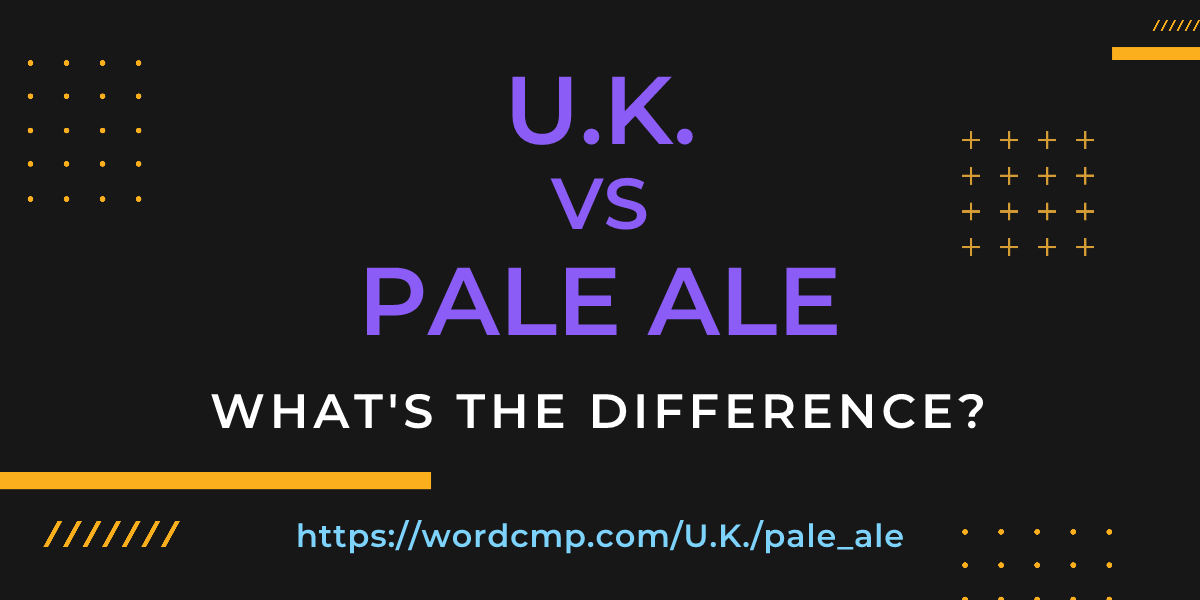 Difference between U.K. and pale ale