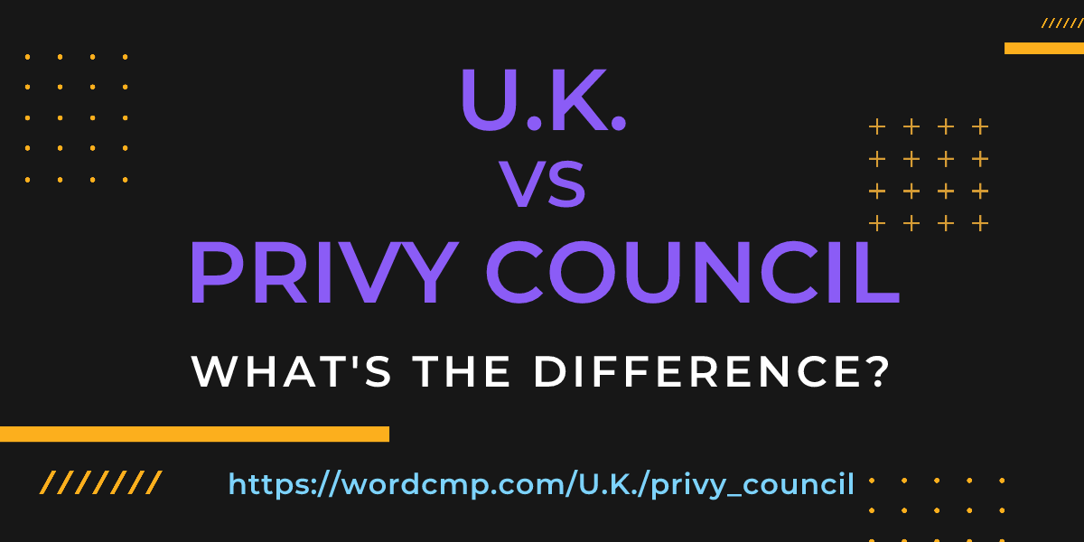 Difference between U.K. and privy council