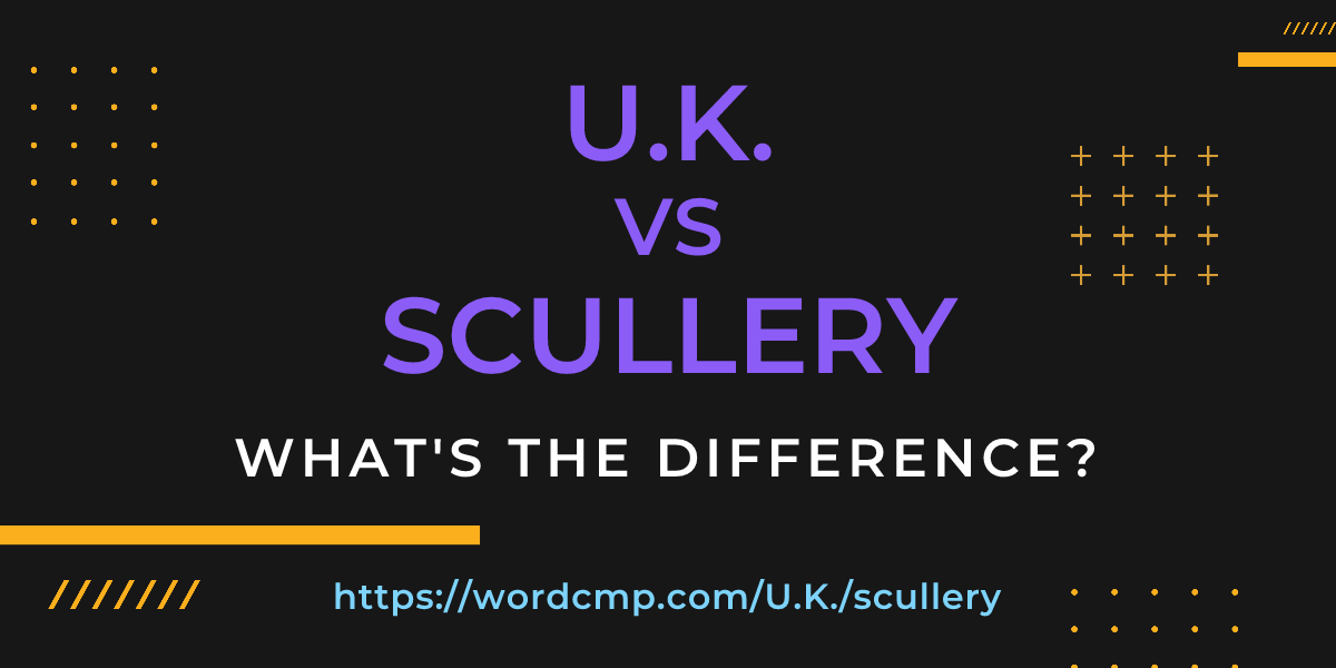Difference between U.K. and scullery