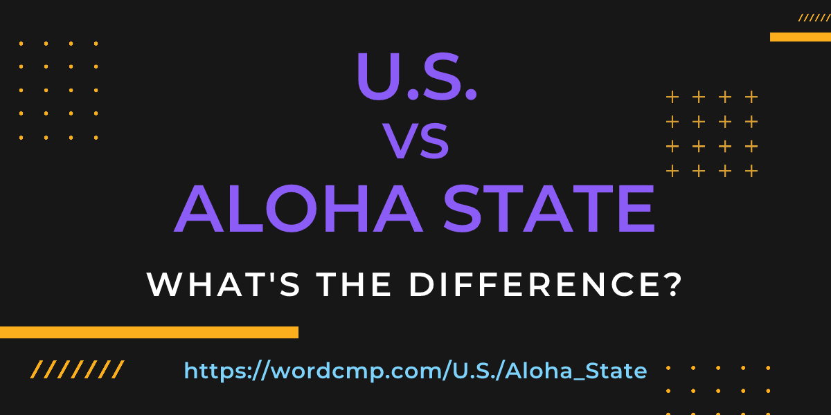 Difference between U.S. and Aloha State