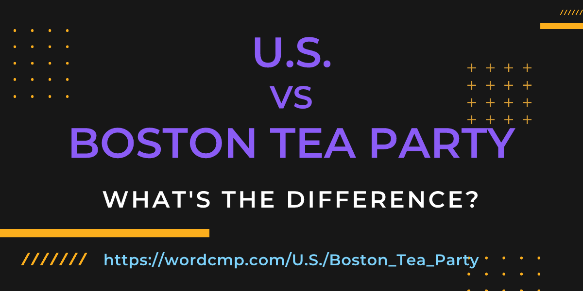 Difference between U.S. and Boston Tea Party