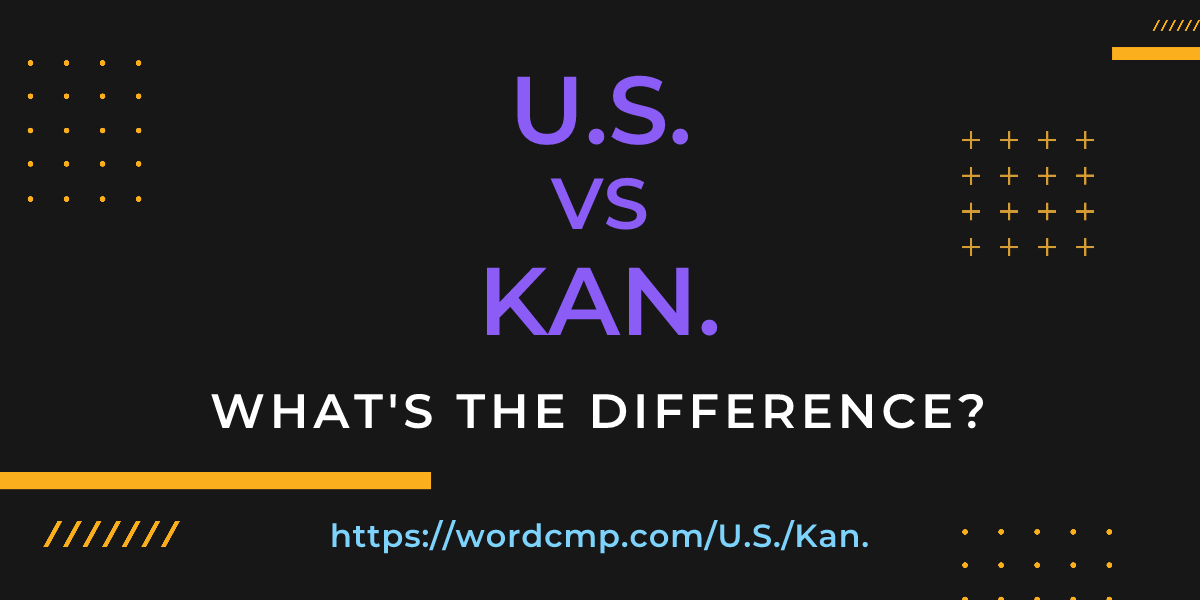 Difference between U.S. and Kan.